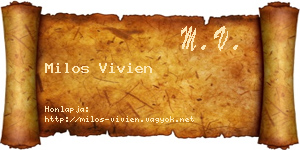 Milos Vivien névjegykártya