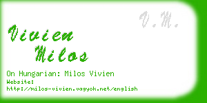vivien milos business card